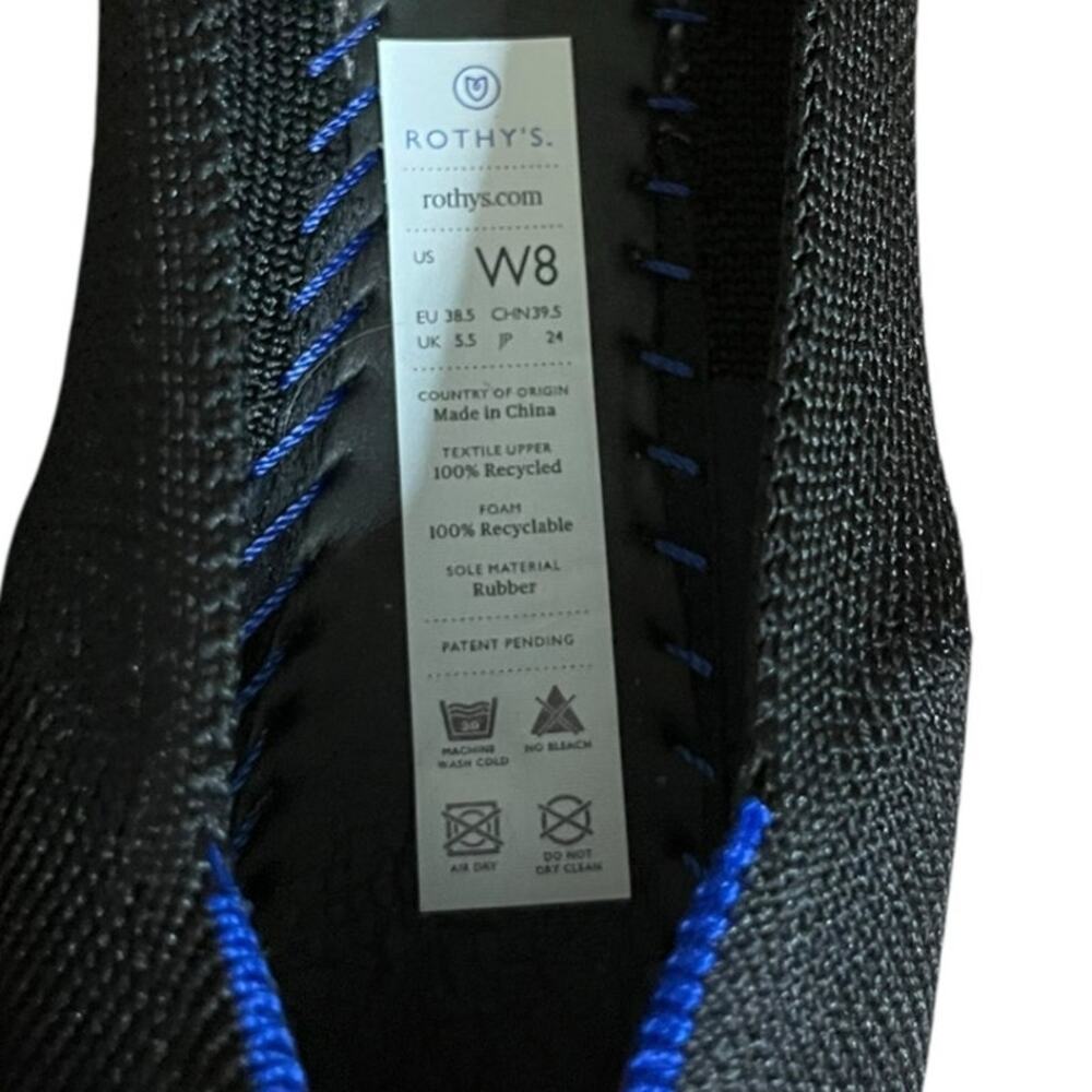 Rothy’s The Point Women’s Flats Black Size 8 - Picture 8 of 12